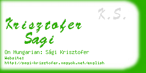 krisztofer sagi business card