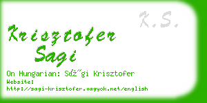 krisztofer sagi business card